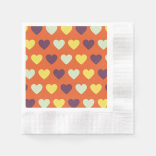 Herbstherzen Getränke Napkins Serviette