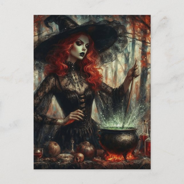 Herbsthexe Postkarte (Vorderseite)