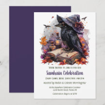 Herbsthexe Rabe Samhain Gruselige Halloween-Party
