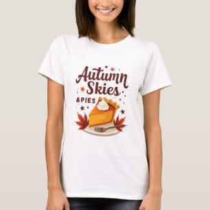 Herbsthimmel und Kuchen fallen T-Shirt