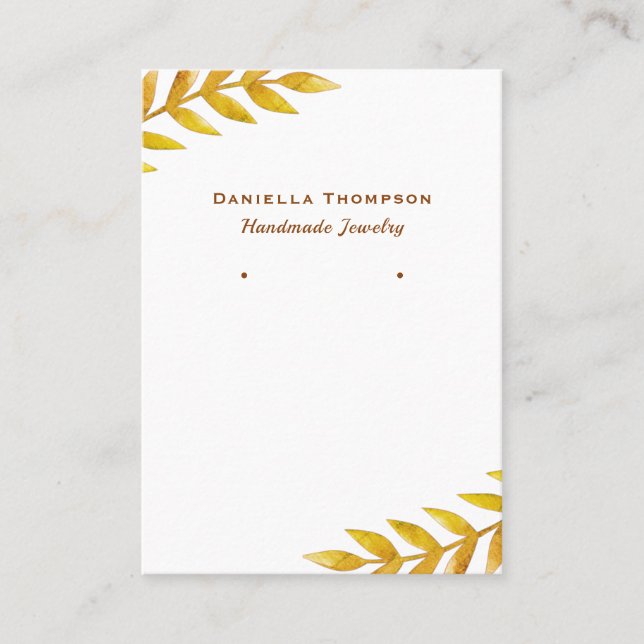 Herbsthinterlassen Wasserfarbenschmuck - Vorhaltsa Visitenkarte (Vorderseite)