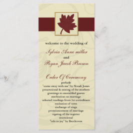 Herbsthochzeit mit Cranberry fallleaf Programm