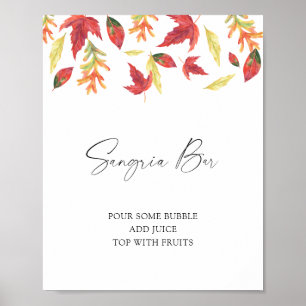 Herbsthochzeit - Sangria-Bar Poster