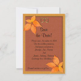 Herbsthochzeit speichern Sie die Dattelkarte Save The Date