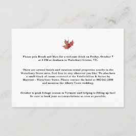 Herbsthochzeiten Hotel Unterkunft Enclos Begleitkarte