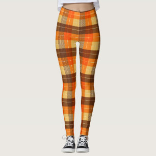 Herbstinspirierte Karos  Leggings