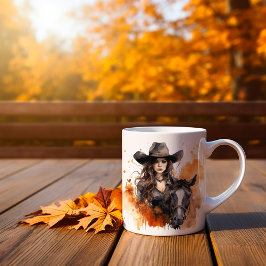 Herbstkaffee Cowgirl Tasse