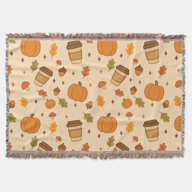 Herbstkaffee Decke (Vorderseite)