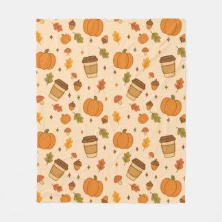 Herbstkaffee Fleecedecke