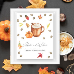 Herbstkaffee - Rat und Wünsche für Frischvermählte Poster