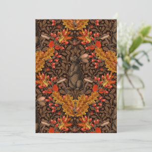 Herbstkaninchen auf braun