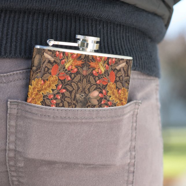 Herbstkaninchen auf braun flachmann (Beispiel)