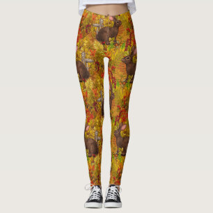 Herbstkaninchen auf Ocker Leggings