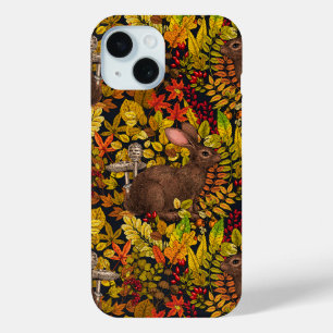 Herbstkaninchen auf schwarz Case-Mate iPhone hülle
