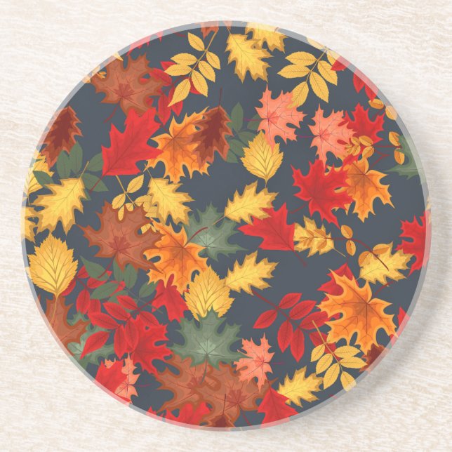 Herbstkarierter Erntedank Getränkeuntersetzer (Vorne)