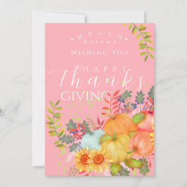 Herbstkarte Erntedank Rosa Grußkarte Karte