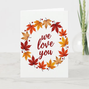 Herbstkarte Romantische Liebe Karte