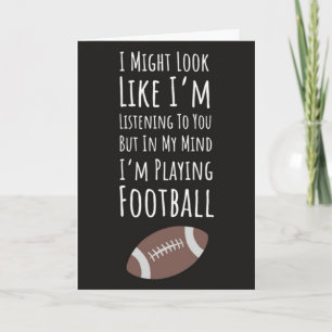 Herbstkarten für Footballspieler-Fans Typografie Karte