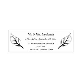 Herbstkastanie-Blätter Hochzeit Permastempel
