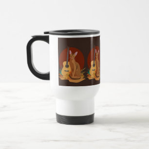 Herbstkatze & Gitarre Reisebecher