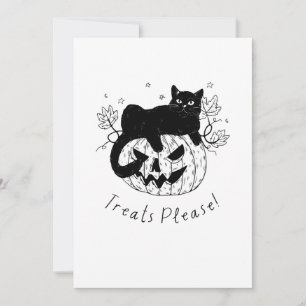 Herbstkatze Halloween Lauf Einladung