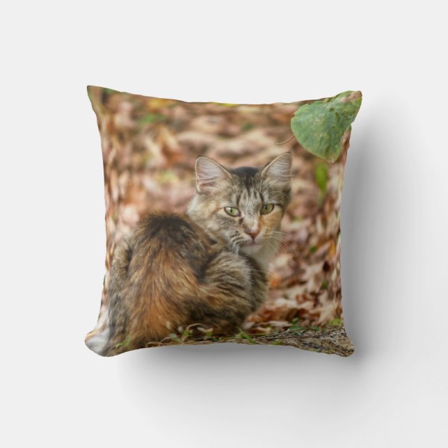 Herbstkatze Kissen (Vorderseite)