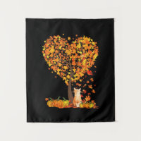 Herbstkatze Lover Herbstbaum Blätter Niedlich Katz