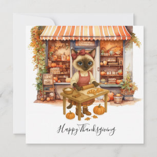 Herbstkatzenbäckerei Erntedank Herbstkatzenliebhab Feiertagskarte