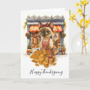 Herbstkatzenbäckerei Erntedank Herbstkatzenliebhab Karte