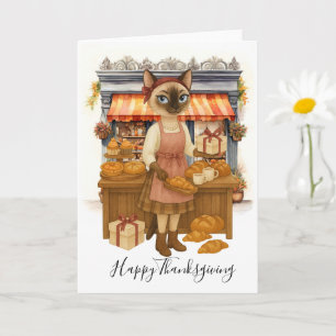 Herbstkatzenbäckerei Erntedank Herbstkatzenliebhab Karte