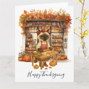 Herbstkatzenbäckerei Erntedank Herbstkatzenliebhab Karte