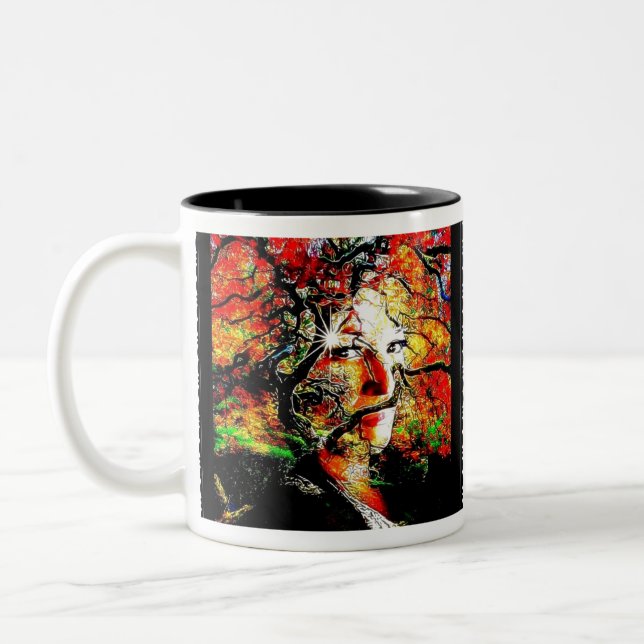 Herbstkerze Zweifarbige Tasse (Links)