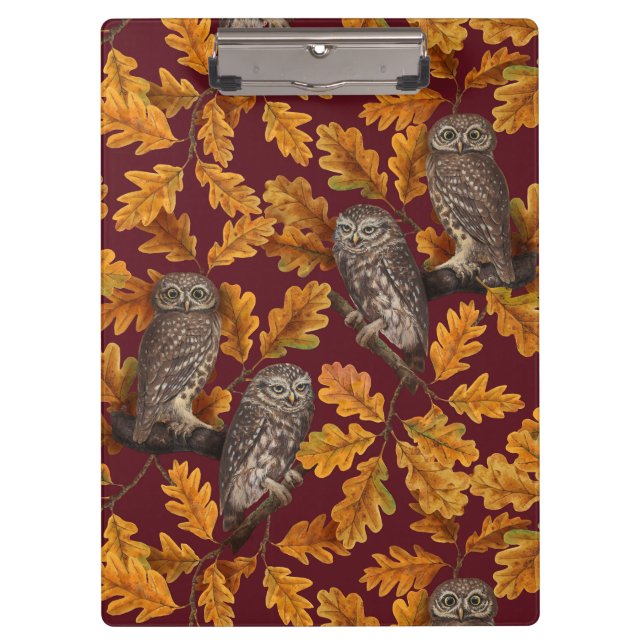 Herbstkeule auf dunkelrot klemmbrett (Vorderseite)