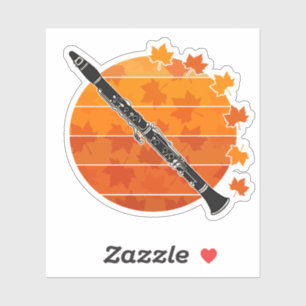 Herbstklarinette Woodwind Musiker Aufkleber