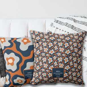 Herbstkobalt Blues Rust Egg Blume Individuelle Nam Kissen