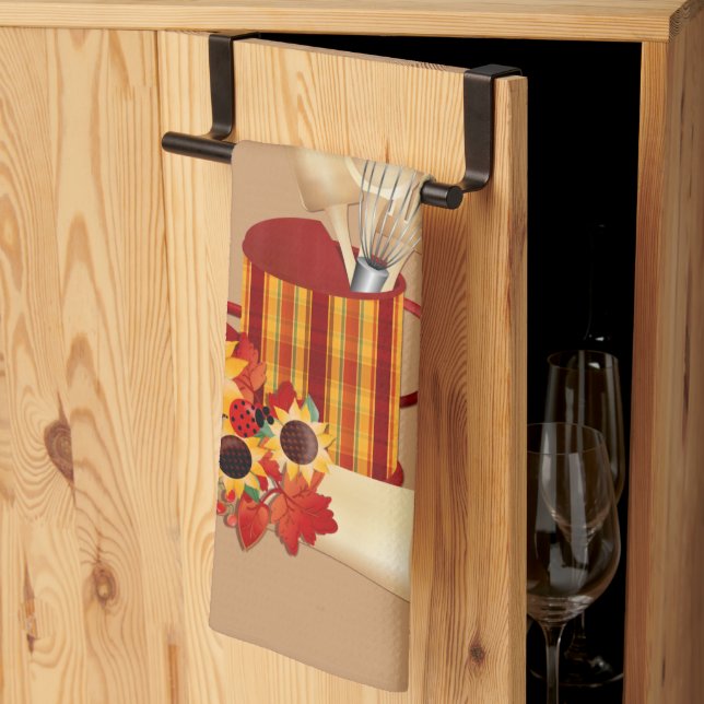 Herbstkochhalter Geschirrtuch (Drittel gefaltet)
