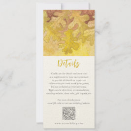 Herbstkorb-Blätter Hochzeitsdetails - Eintrittskar Einladung