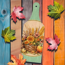 Herbstkorb, Blume, Pumpkins, Maispaddel Schneidebrett