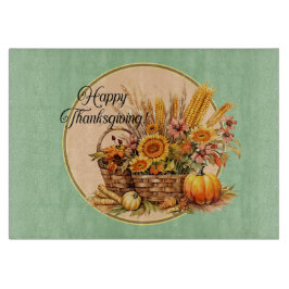 Herbstkorb, Blume, Pumpkins, Maisrunde Schneidebrett