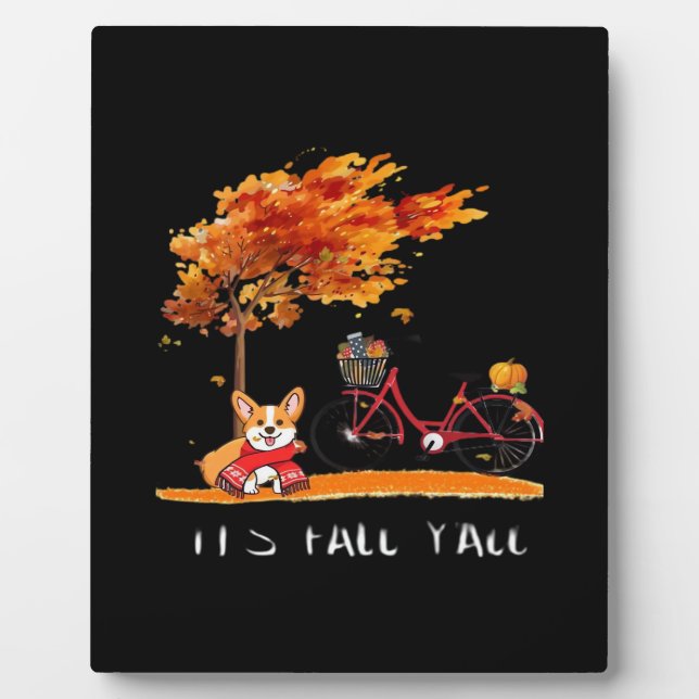 Herbstkostüm ist Herbst Y’all Dackel Fotoplatte (Vorderseite)