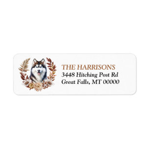 Herbstkranz des Siberischen Husky