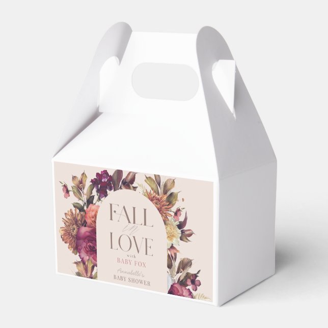 Herbstkreide Arch Pink Babydusche in der Liebe fal Geschenkschachtel (Vorderseite)
