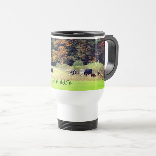 Herbstkuhfeldart Personalisiert Reisebecher (VorderseiteRechts)