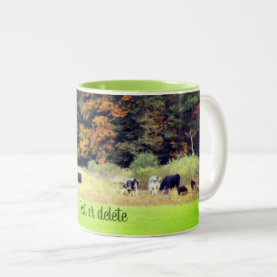Herbstkuhfeldart Personalisiert Zweifarbige Tasse