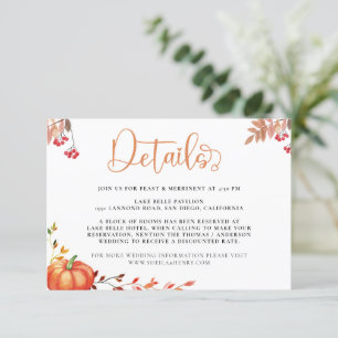 Herbstkürbis: Blumenkarte Begleitkarte