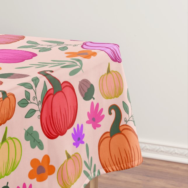 Herbstkürbis - hellrosa tischdecke (Beispiel)