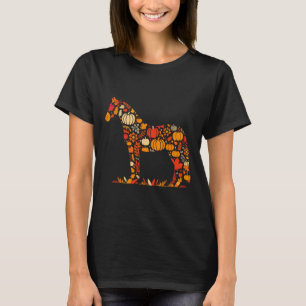 Herbstkürbis Herbstpferd Erntedank Mädels T-Shirt