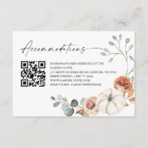 Herbstkürbis Hochzeitsunterkünfte QR-Code