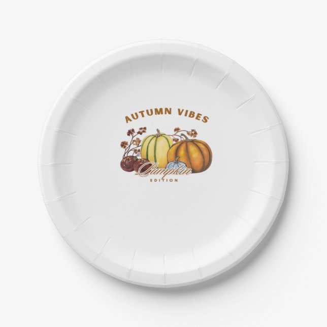 Herbstkürbis Klassischer T - Shirt.png Pappteller (Vorderseite)