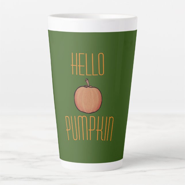 Herbstkürbis Milchtasse (Vorderseite)